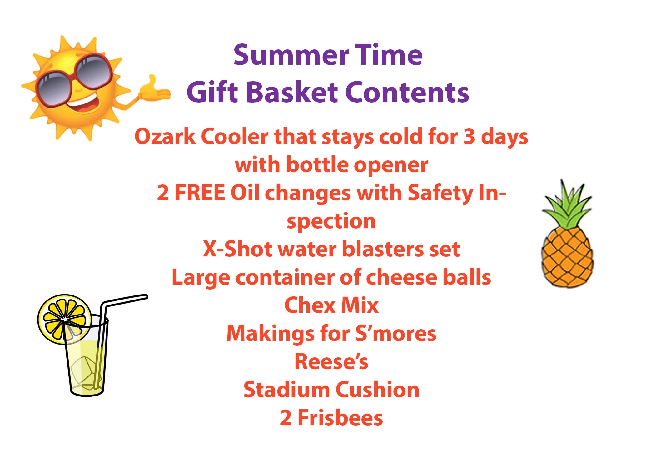 2100x1500 Summertime Gift Basket Drawing - Gift Basket Drawing