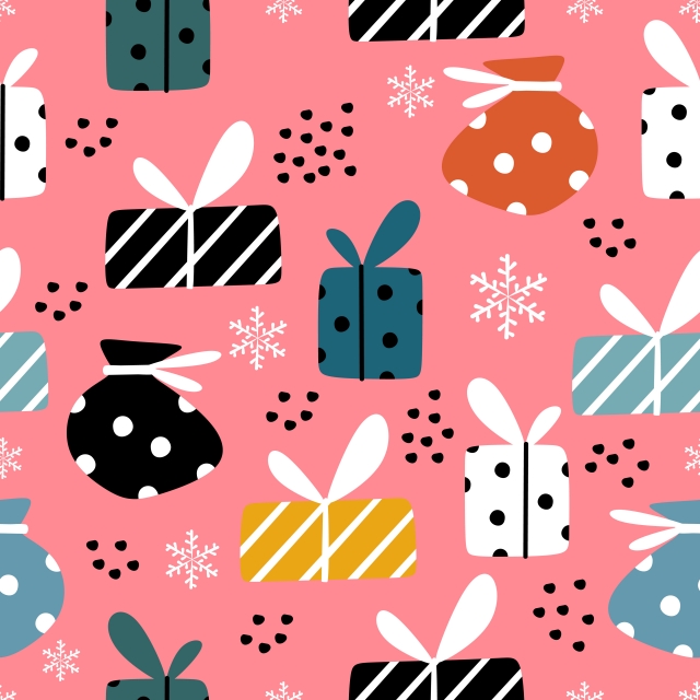640x640 Colorful Gift Drawing Seamless Pattern, Background, Pattern - Gift Drawing