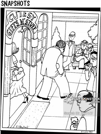 400x532 Gift Store Cartoons And Comics - Gift Shop Drawing