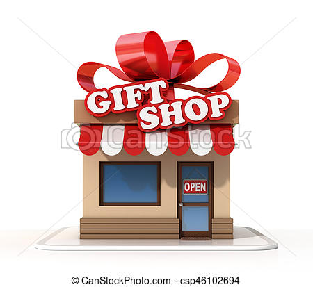 450x413 Gift Shop Mini Store Rendering Isolated Illustration - Gift Shop Drawing
