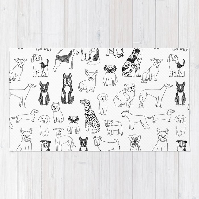 700x700 Dogs Pattern Minimal Drawing Dog Breeds Cute Pattern Gifts - Gifts Drawing