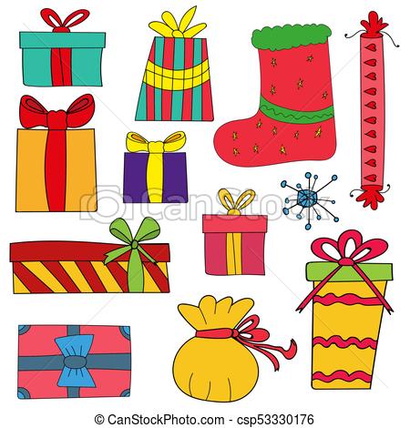 450x470 Hand Drawing Doodle Gifts Celebration For Your Design - Gifts Drawing