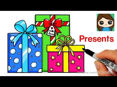 480x360 How To Draw Presents Easy Christmas Gifts - Gifts Drawing