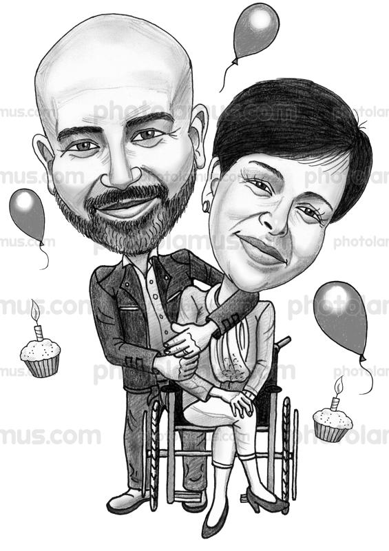 565x800 Caricature Drawings And Portraits From Photo As A Gift On Birthday - Gifts Drawing