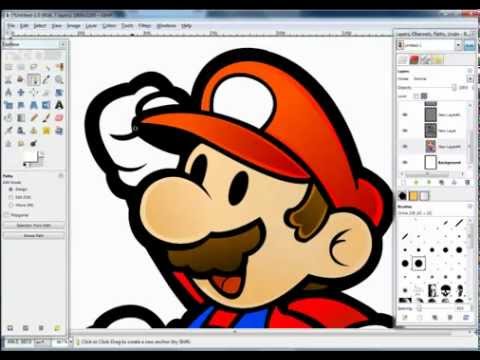 480x360 Mario Speed Drawing - Gimp Drawing