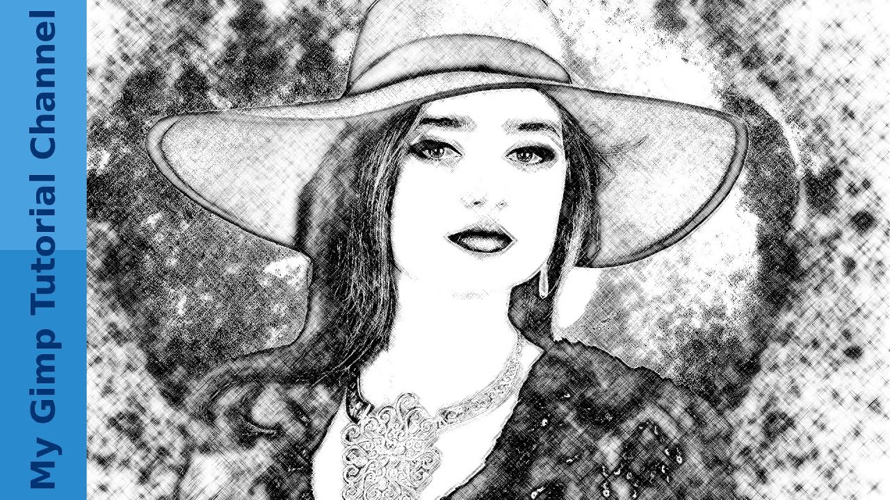 1280x720 Pencil Sketch Effect - Gimp Drawing Effect