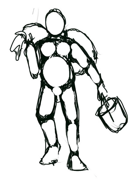 448x640 Pencil Drawing With Gimp Sketching A Character Concept - Gimp Pencil Drawing