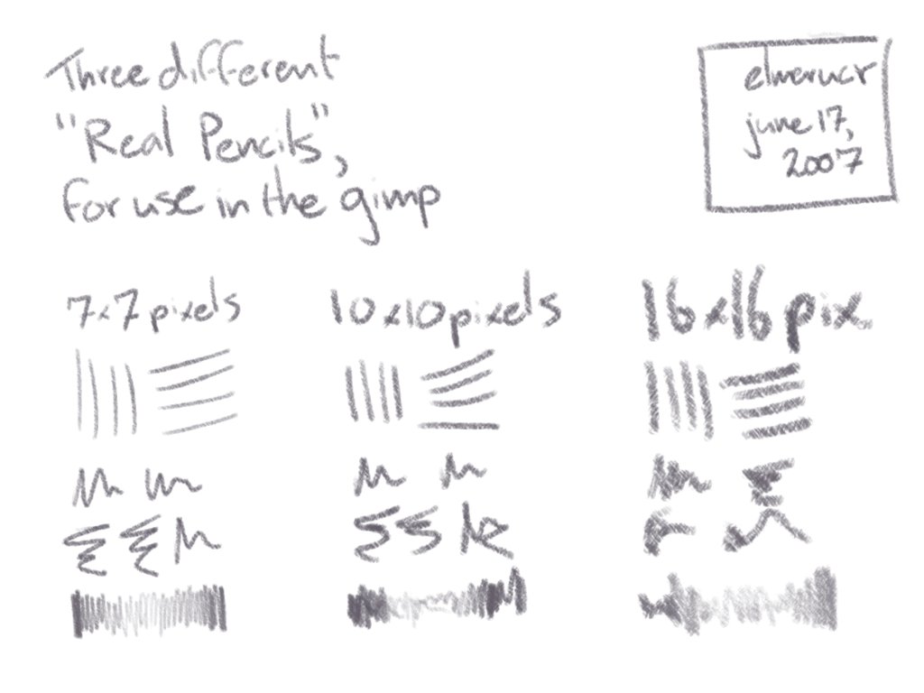 1024x768 Real Pencil Brushes For Gimp - Gimp Pencil Drawing