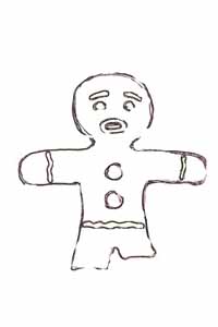 200x300 gingerbread men - Ginger Bread Man Drawing