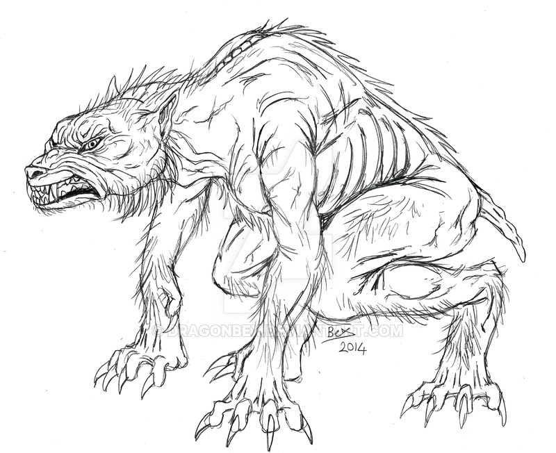 800x652 ginger snaps werewolf form - Ginger Drawing