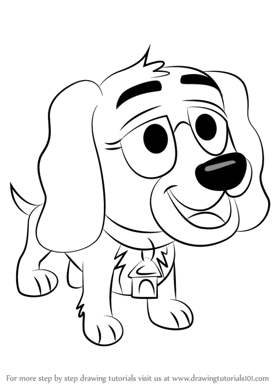 566x800 learn how to draw ginger from pound puppies - Ginger Drawing