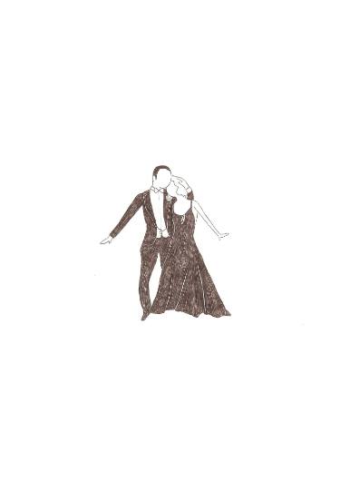 375x530 fred astaire and ginger rogers drawing - Ginger Drawing