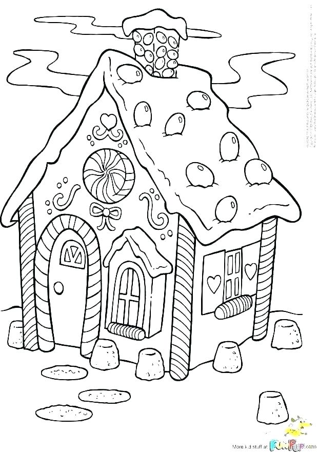 618x881 gingerbread house drawing free printable snowflake coloring pages - Gingerbread House Drawing
