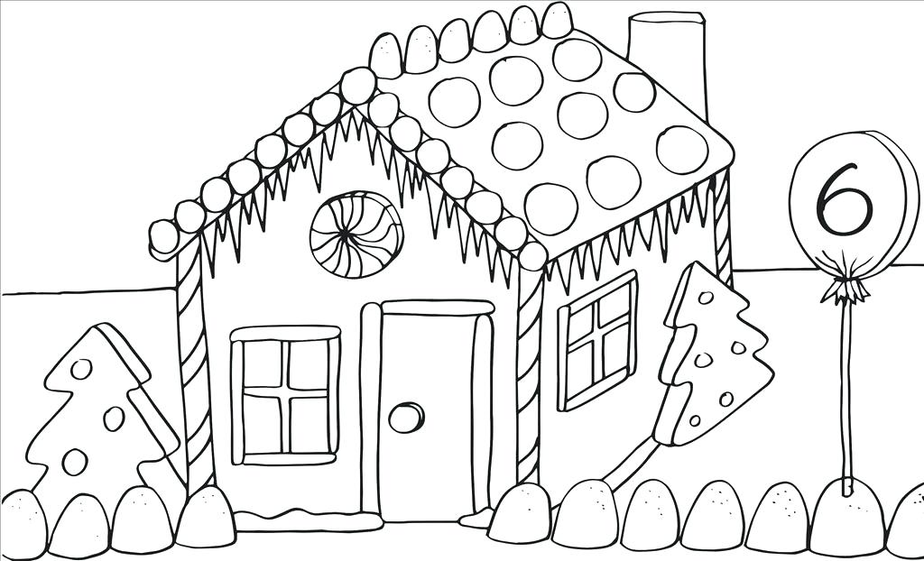 1024x622 coloring pages for adults quotes teens kids animals gingerbread - Gingerbread House Drawing