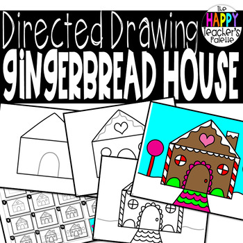 350x350 directed drawing gingerbread house - Gingerbread House Drawing