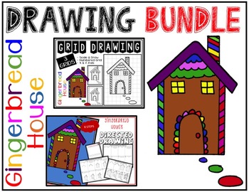 350x270 gingerbread house drawing bundle - Gingerbread House Drawing