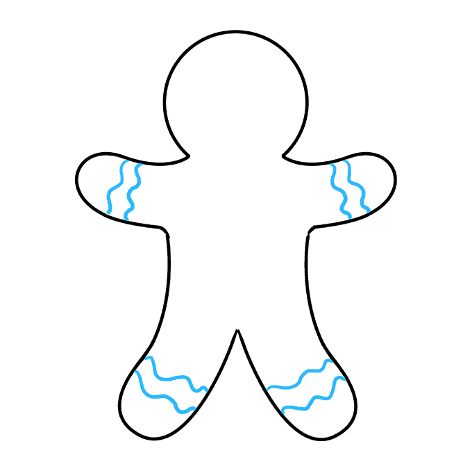 680x678 how to draw a gingerbread man - Gingerbread Man Drawing
