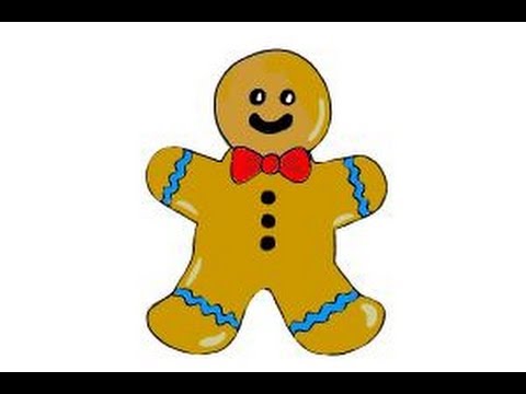 480x360 how to draw a gingerbread man - Gingerbread Man Drawing