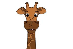 300x200 How To Draw A Cartoon Giraffe - Giraffe Cartoon Drawing