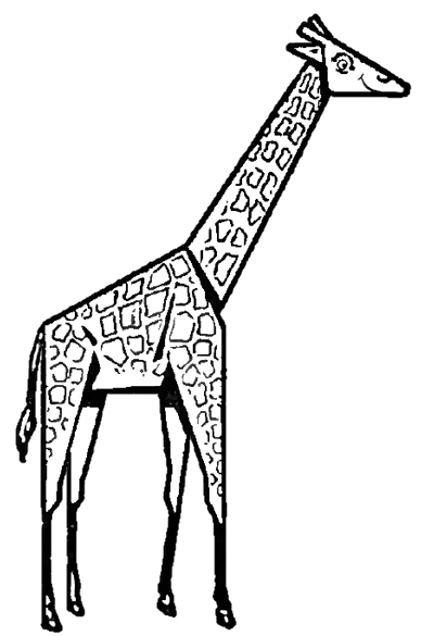 400x585 How To Draw Giraffes With Easy Steps For Kids And Preschoolers - Giraffe Drawing Easy