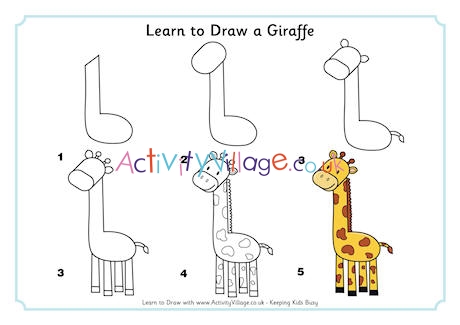 460x325 Learn To Draw A Giraffe - Giraffe Drawing Easy