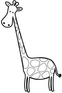 201x300 Pictures Cartoon Giraffe Drawings - Giraffe Drawing Easy