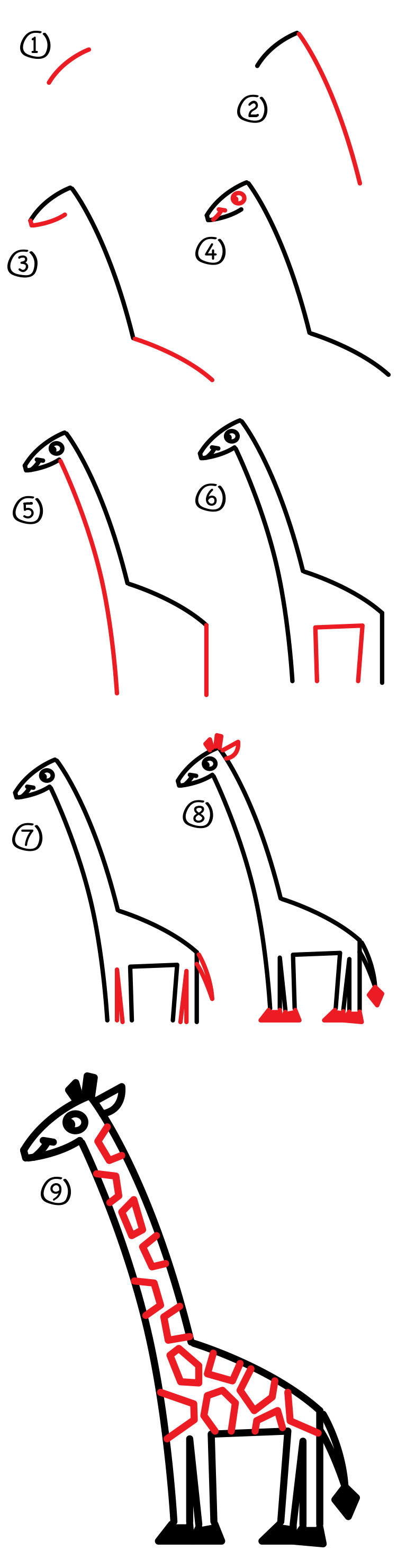 750x2958 how to draw a giraffe drawing a giraffe drawing giraffe color - Giraffe Drawing For Kids