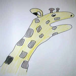 300x300 Kids Drawing - Giraffe Drawing For Kids
