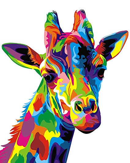 425x531 Diy Oil Painting Paint - Giraffe Drawing For Kids