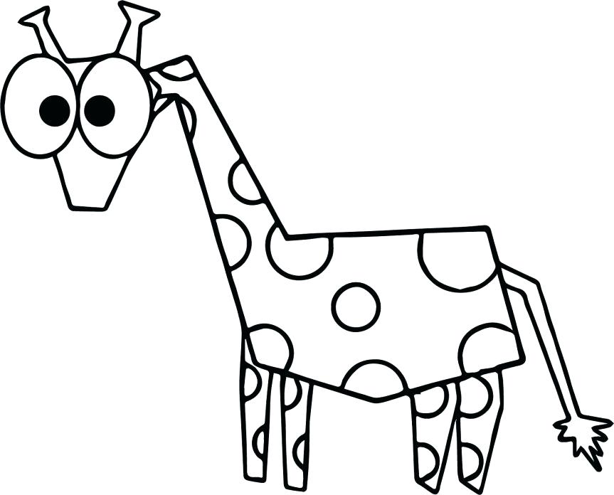 863x696 Funny Giraffe Coloring Pages - Giraffe Drawing For Kids
