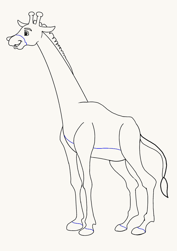 680x962 How To Draw A Giraffe In A Few Easy Steps Animal Drawings - Giraffe Drawing Images