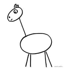 275x283 How To Draw A Stick Giraffe - Giraffe Drawing Images