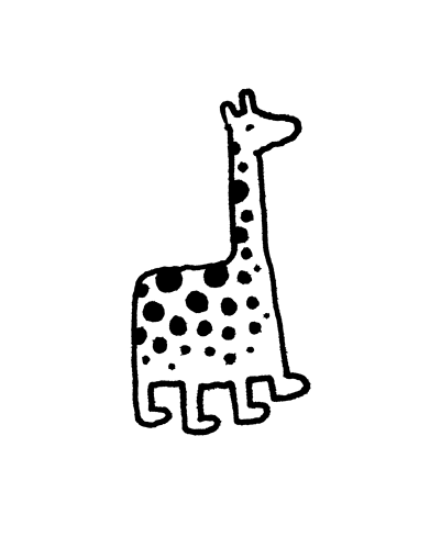 391x509 Jason Polan's Original Giraffe Drawing - Giraffe Drawing Images