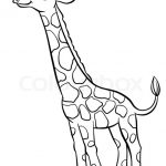 150x150 Giraffe Drawing Outline Tona Color - Giraffe Drawing Outline