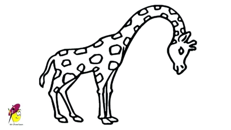 970x546 giraffe how to draw giraffe face drawing easy - Giraffe Drawing Outline