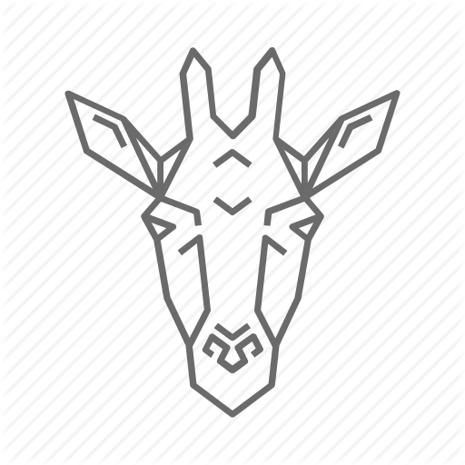 512x512 Abstract, Animal, Giraffe, Nature, Outline, Wild, Zoo Icon - Giraffe Drawing Outline