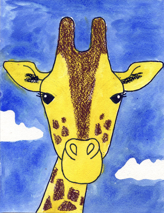 539x700 Giraffe Face Art Projects For Kids - Giraffe Face Drawing