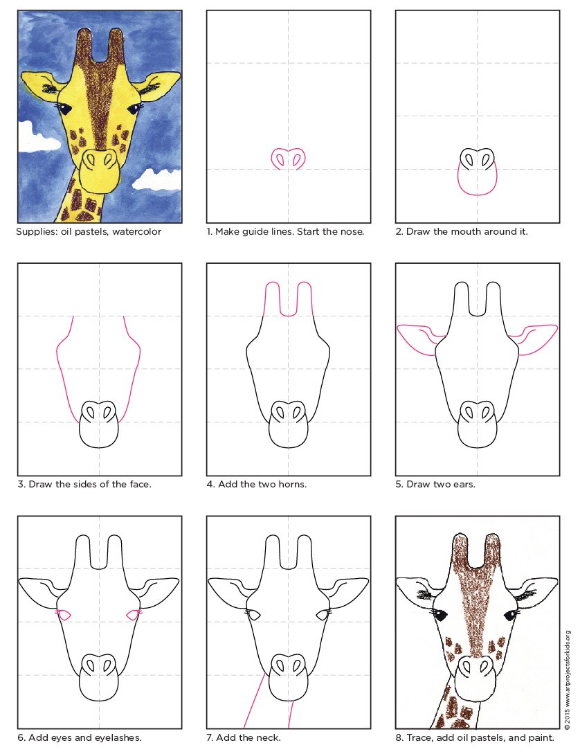 838x1089 How To Draw A Giraffe Art Projects For Kids - Giraffe Face Drawing