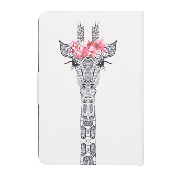 600x600 Giraffe Head Drawing Pattern Horizontal Flip Leather Case - Giraffe Head Drawing