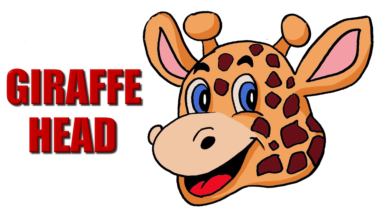 1280x720 How To Draw A Giraffe Head - Giraffe Head Drawing