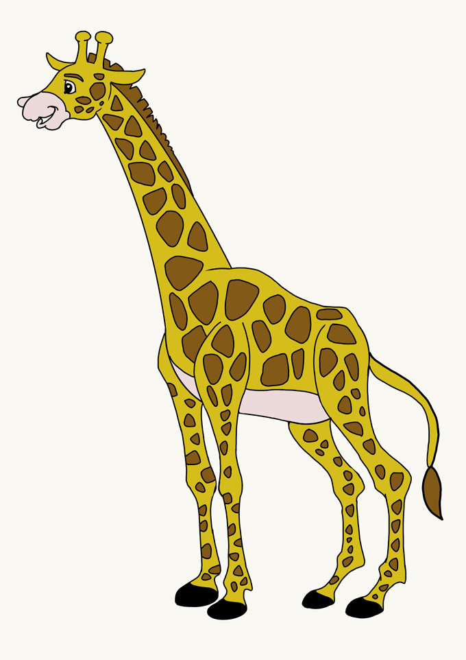 680x962 How To Draw A Giraffe In A Few Easy Steps Painting Tutorials - Giraffe Images Drawing