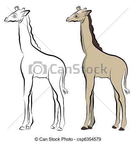 450x470 giraffe line drawing an image of a giraffe line drawing - Giraffe Line Drawing