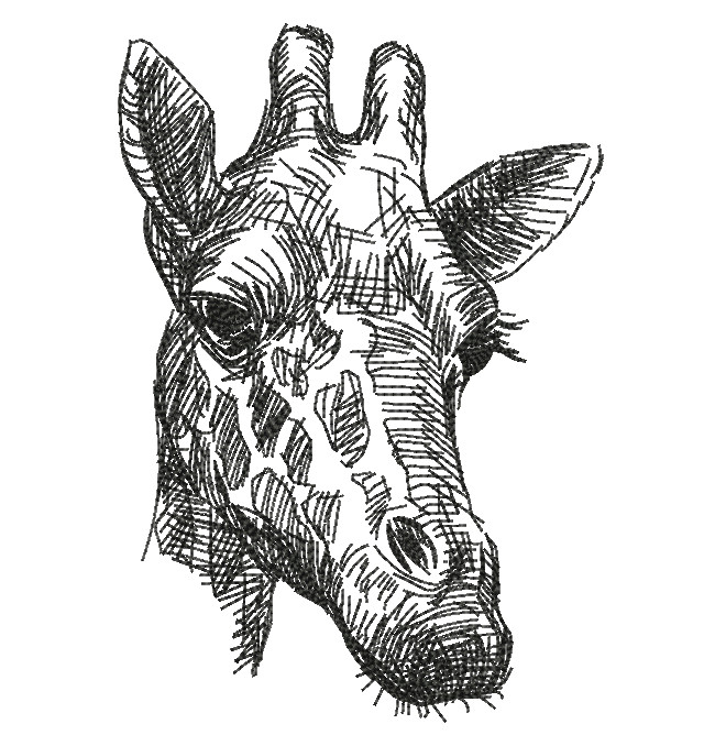 660x668 stitch delight pencil sketch giraffe all design sets - Giraffe Pencil Drawing