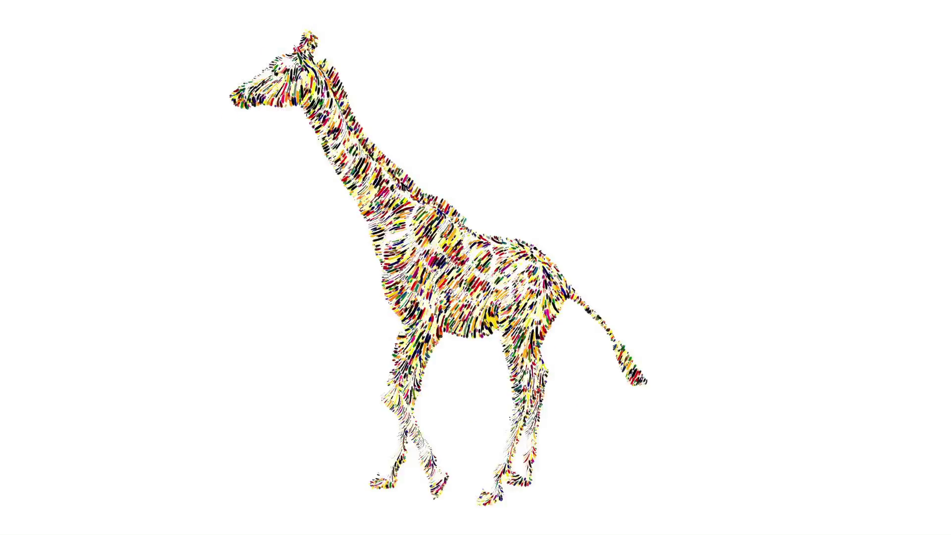 1920x1080 Giraffe Drawing Animation Sketch Motion Background - Giraffe Pictures Drawing