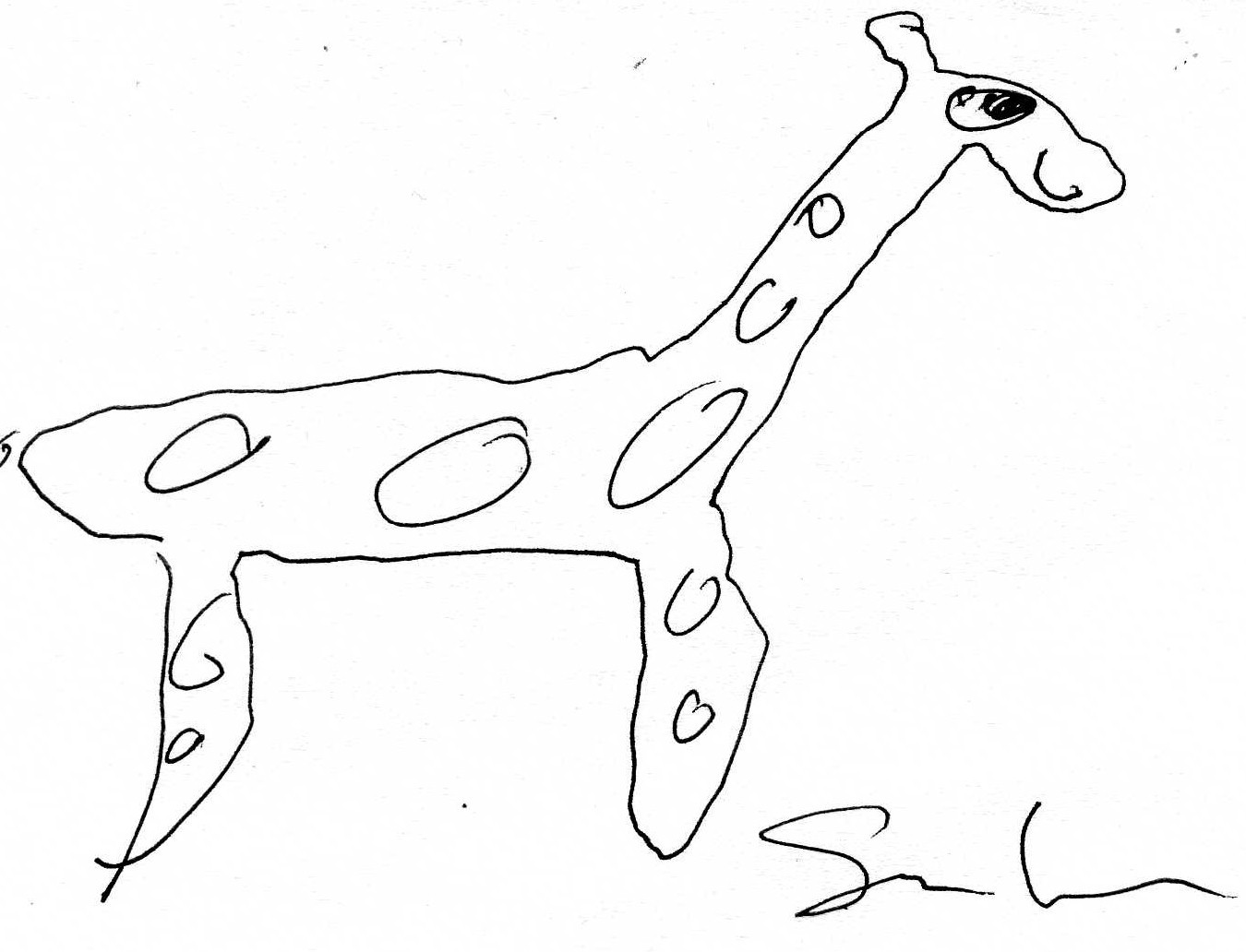 1350x1032 bad art giraffes drawn - Giraffe Pictures Drawing