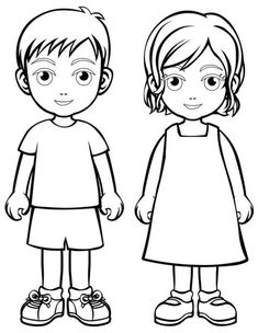 Outline Of A Boy And Girl Ziyem