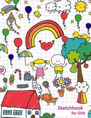 314x406 sketchbook for girls cute childrens drawing sketchbook for kids - Girl And Boy Drawing For Kids