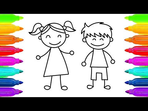 480x360 Video - Girl And Boy Drawing For Kids