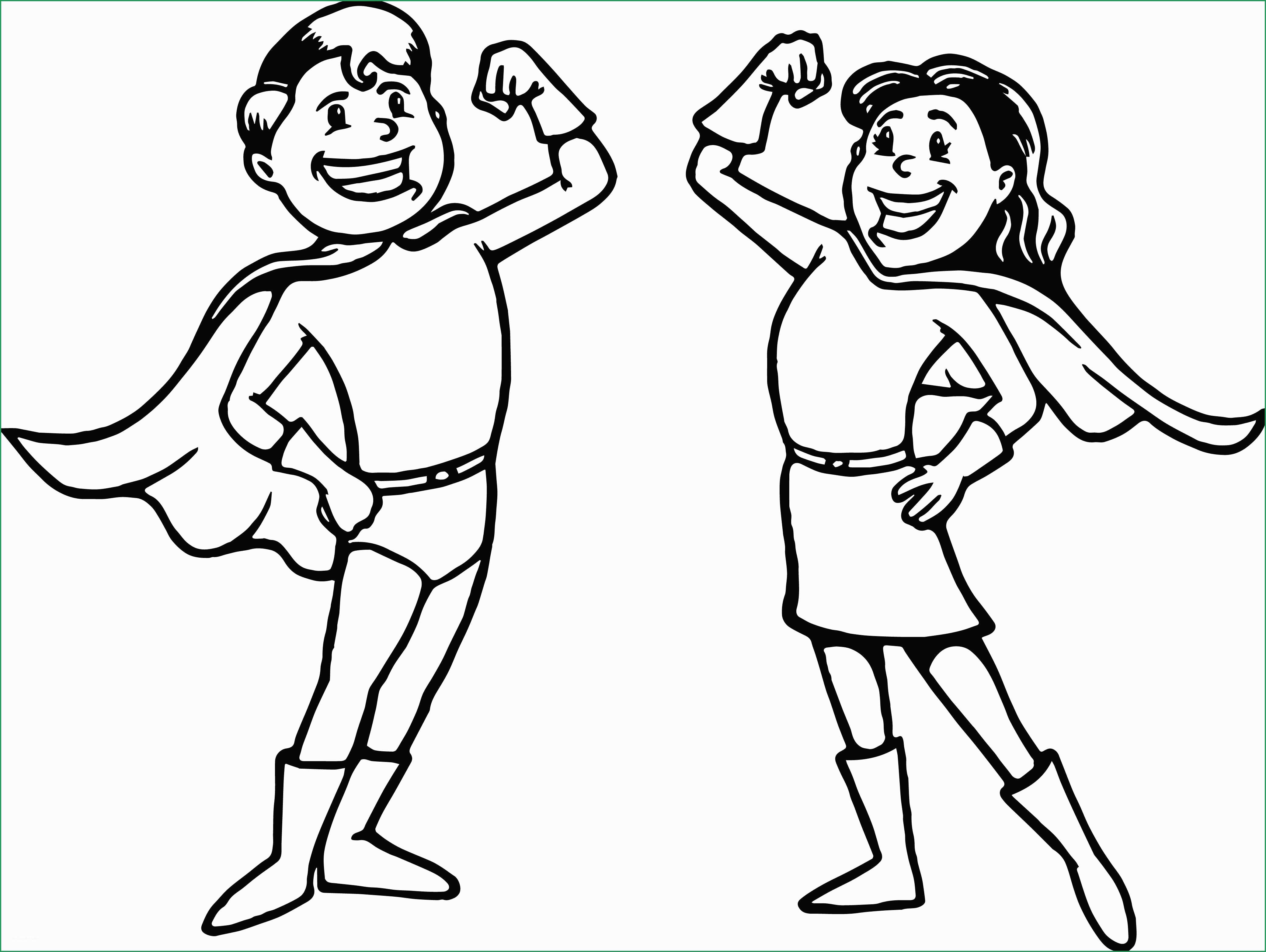 4162x3131 Boy Superhero Coloring Pages Inspirational Superheroes Super Hero - Girl And Boy Drawing For Kids