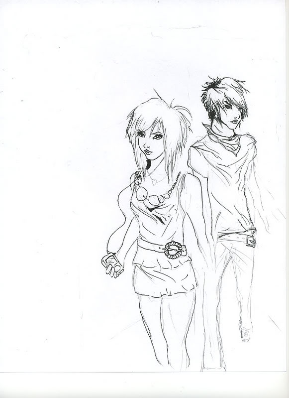 581x799 Girl And Boy Holding Hands Anime - Girl And Boy Holding Hands Drawing